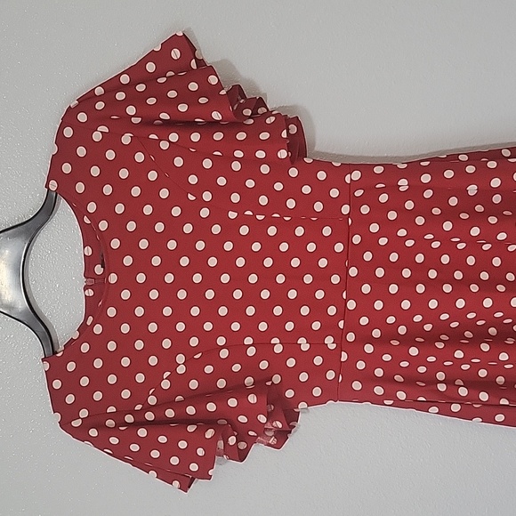 Women's Flare Sleeve Scope Neck Church Vintage Dresses Casual Party and Holiday - Picture 3 of 16